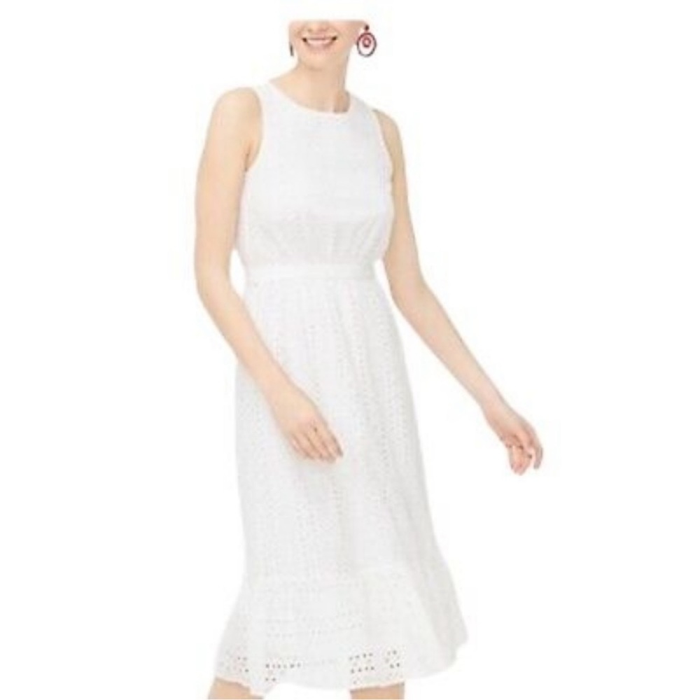 J Crew White Eyelet Dress